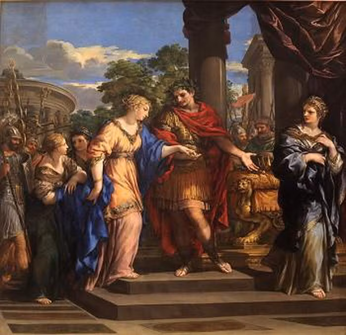 Khi Cleopatra cùng con trai Caesarion đến La Mã năm 46 trước Công nguyên, Julius Caesar bố trí cho nhân tình và con trai ở một dinh thự sang trọng ở ngoại ô Rome. Nguyên do là bởi lúc đó Julius Caesar đã kết hôn với Calpurnia Pisonis.