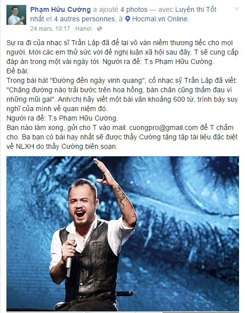 “Duong den ngay vinh quang” vao de thi nghi luan xa hoi