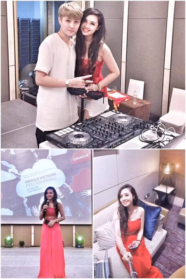 Theo tiết lộ của Ngọc Trang, cô và Lin Jay quen nhau thông qua một người bạn. Cảm thấy rất hợp và quý mến nhau nhưng thời gian đầu Trang và Lin chỉ coi nhau như bạn bè, sau đó chính Lin là người đã chủ động nói ra tình cảm thật của mình. Dù kém Ngọc Trang gần chục tuổi nhưng "cô nàng đẹp trai" không hề e ngại khi thổ lộ lòng mình và nó đã khiến nữ MC xinh đẹp cảm động, dù rất bất ngờ những cũng phải nghiêm túc xem lại bản chất tình cảm của mình với Lin Jay. Để rồi sau đó, Ngọc Trang chấp nhận lời yêu của Lin, hai người kết thành một cặp đôi vô cùng đặc biệt, được đông đảo khán giả quan tâm.