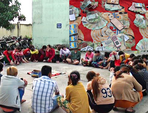 Các đối tượng và tang vật liên quan - Ảnh: BAG