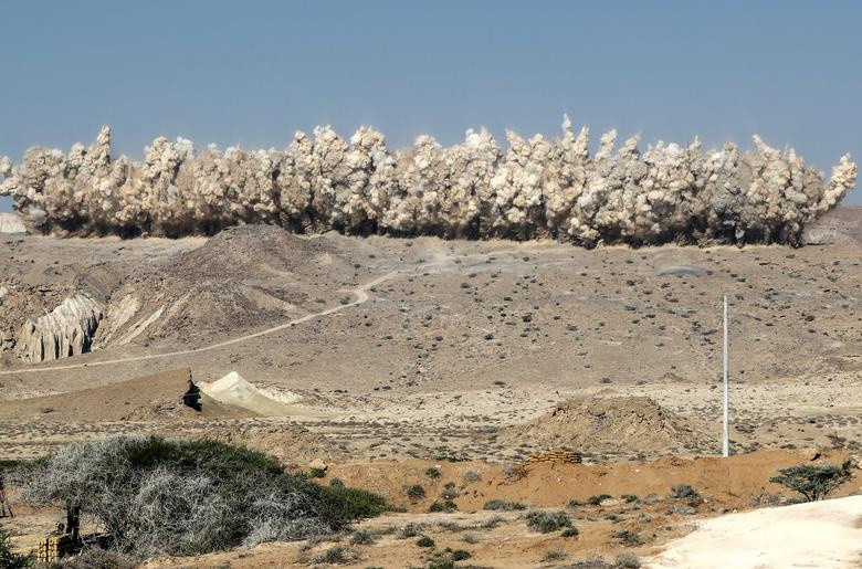 Cuộc tập trận vùng Vịnh tháng 12/2018. Ảnh: Tasnim/Reuters.