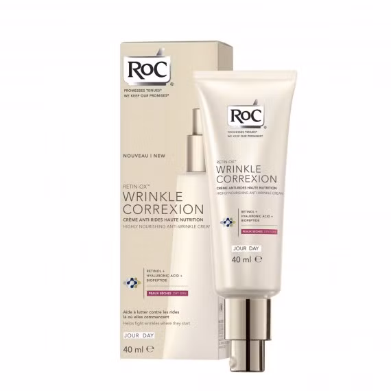 RoC RETIN-OX Wrinkle correxion Regenerating. Đây là kem điều trị nếp nhăn mạnh, nó hoạt động suốt đêm giúp giảm các nếp nhăn nông và sâu. Sự kết hợp độc nhất của Retinol tinh khiết và hệ thống chất khoáng thiết yếu đã được chứng ming trên lâm sàng về tác dụng giảm các nếp nhăn sâu khi bạn ngủ. Khi bạn bôi, các lớp da ngoài cùng trở nên chắc hơn dẫn đến giảm biểu hiện của các nếp nhăn. Cùng lúc đó, Retinol tinh khiết sẽ thấm sâu và trong bề mặt da giúp làm đầy ngay cả những nếp nhăn sâu.