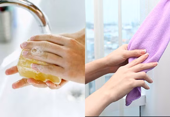 Giữ sạch sẽ. Một cách siêu dễ dàng để ngăn ngừa mụn là luôn luôn sử dụng khăn và vỏ gối sạch. Nghe có vẻ đơn giản như vậy nhưng rất nhiều bạn thường bỏ qua điều này, bằng việc sử dụng khăn bẩn bạn đã tạo điều kiện cho mụn phát triển trên làn da mình. Vì vậy, luôn luôn rửa tay trước khi chạm vào da mặt bạn.