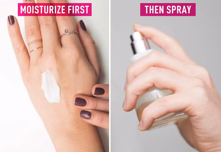  Hoặc bạn cũng có thể sử dụng kem dưỡng da dạng lotion trước khi xịt nước hoa để chống khô da và giữ mùi hương lâu hơn. 