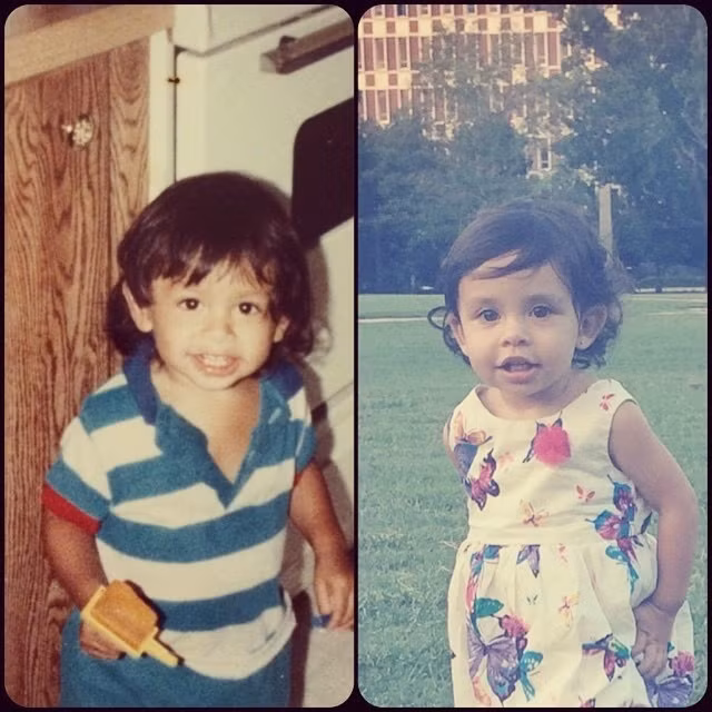  Ảnh chụp của mẹ và con gái lúc cùng 2 tuổi. 