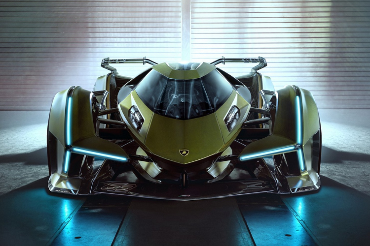 Nhìn từ phía trước, mẫu concept trông như một phi thuyền vũ trụ với buồng lái một chỗ ngồi, khung gầm cùng hệ thống treo ở cầu trước lộ rõ cùng 2 vòm bánh xe. Trong khi đó, cánh hướng gió được thiết kế sát với mặt đường nhằm tối ưu tính khí động học và các dãy đèn LED định vị màu xanh tạo điểm nhấn.