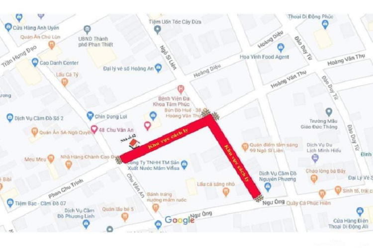 Cach ly 2 tuyen pho o Phan Thiet de phong dich Covid-19