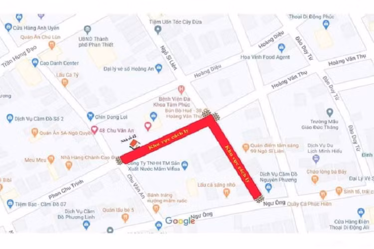 Cach ly 2 tuyen pho o Phan Thiet de phong dich Covid-19