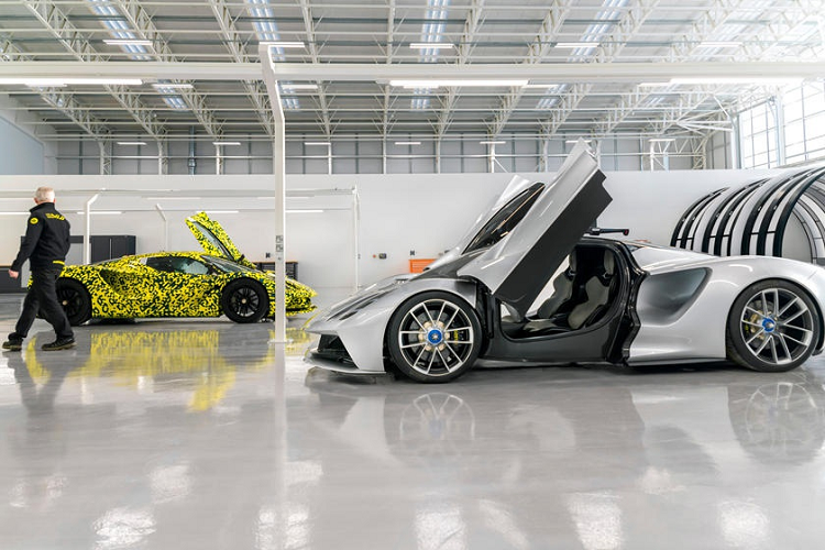 Trước khi đi vào sản xuất, Lotus đã xây dựng một nhà máy mới cho Evija, có trụ sở đặt tại quê hương của hãng xe Lotus là vùng Norfold, nước Anh. Cơ sở mới được xây dựng bên cạnh đường chạy thử Hethel, nơi những tay đua huyền thoại như Ayrton Senna, Emerson Fittipaldi và Jim Clark đã từng lái thử nghiệm xe đua F1. 