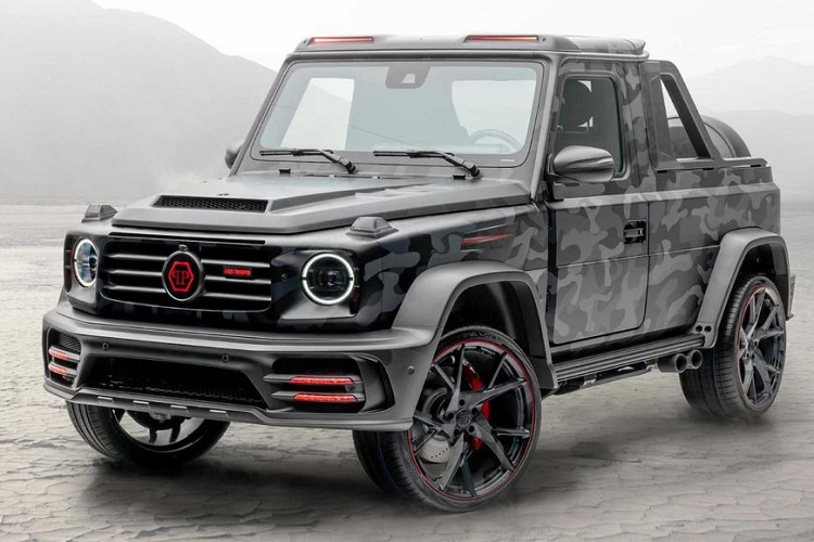 Trong lần này, Mansory tiếp tục sử dụng công thức cũ cho chiếc AMG G63, nhưng với một hình dạng hoàn toàn khác. Phiên bản Star Trooper Pickup Edition về cơ bản là một chiếc bán tải G63, được hoàn thiện với một loạt các cập nhật trang bị mới nhất từ phía nhà độ Đức.