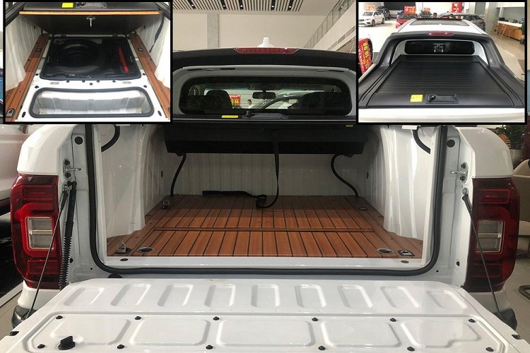 Hai chiếc xe trông giống hệt nhau tính tới cột D và trục cơ sở của chúng cũng dài bằng nhau. Phần phía trước của Farizon FX có chút khác biệt so với Boyue Pro, và đương nhiên nó có một thùng bán tải phía sau.