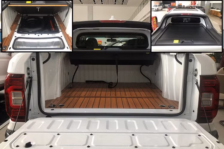 Hai chiếc xe trông giống hệt nhau tính tới cột D và trục cơ sở của chúng cũng dài bằng nhau. Phần phía trước của Farizon FX có chút khác biệt so với Boyue Pro, và đương nhiên nó có một thùng bán tải phía sau.