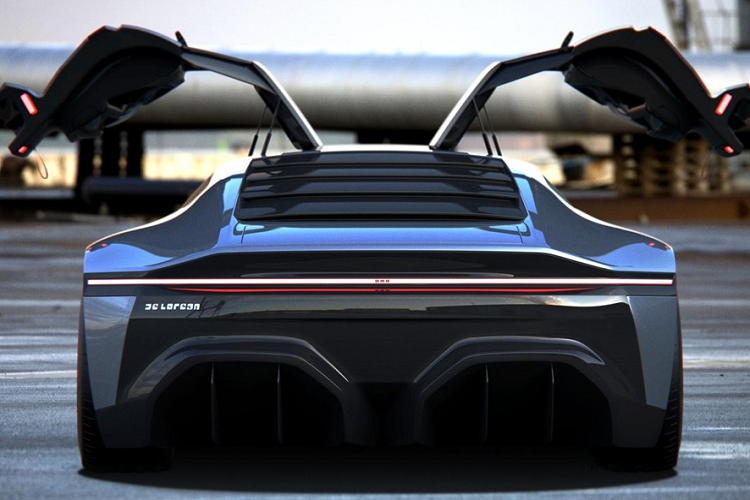 Chưa hết, chiếc xe vượt thời gian DeLorean mới còn được hình dung sẽ trang bị hai mô tơ điện đặt phía sau và một hệ thống tự lái hoàn toàn. Để phù hợp vế thứ hai, chiếc xe sẽ có camera và cảm biến lắp ẩn bên trong sọc đen bao quanh thân xe.