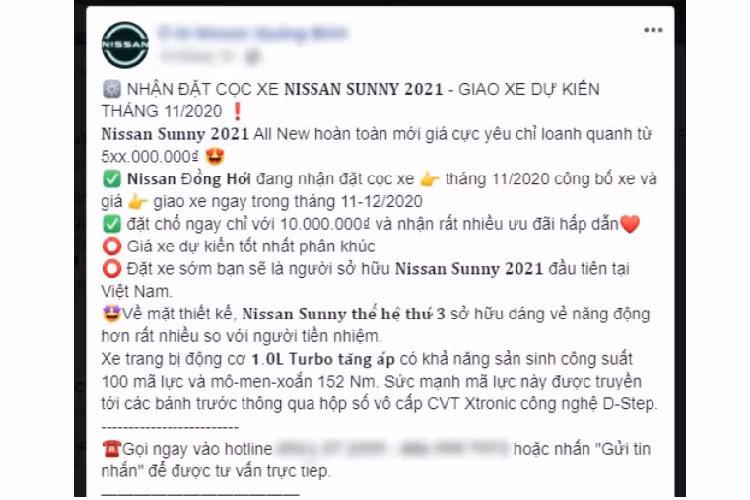 Không để khách hàng phải chờ thêm nữa, nhà phân phối mới của Nissan tại Việt Nam có vẻ đã lên kế hoạch ra mắt dòng xe mới này. Khởi đầu bằng việc giảm giá và thanh lý lô Sunny cũ với giá từ 355 triệu đồng, sau là mở cọc cho những khách hàng đang quan tâm mẫu sedan Nissan Sunny 2020.