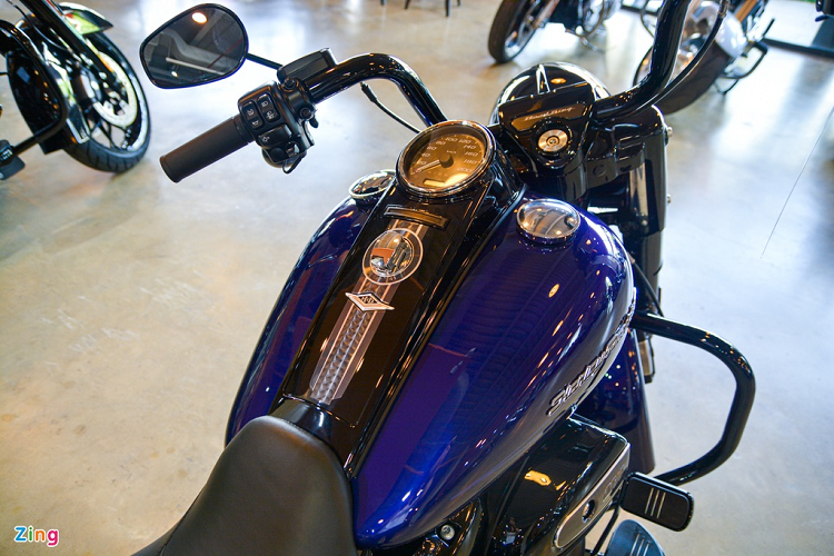 Bình xăng của Road King Special có thiết kế đối xứng với 2 nắp tiếp nhiên liệu, đi cùng dung tích 22,7 lít. Với mức tiêu hao nhiên liệu được công bố là 5,5 lít/100 km, xe có thể di chuyển được quãng đường hơn 400 km với một bình xăng đổ đầy.