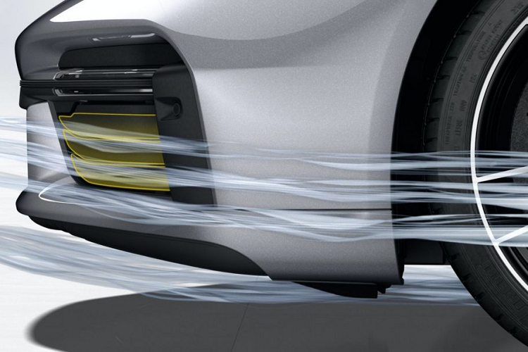 Trên mẫu xe đầu bảng hiện tại của dòng Porsche 992 Turbo S 2020, hãng xe Đức đã cải tiến một cách đáng kể các chi tiết khí động học chủ động – PAA (Porsche Adaptive Aerodynamic) để chúng có thể hoạt động một cách trơn tru và hoàn hảo hơn với những thiết kế khí động học cố định của xe. Ở những chế độ lái, điều kiện vận hành khác nhau, các chi tiết này sẽ được thiết lập ở những kiểu khác nhau.