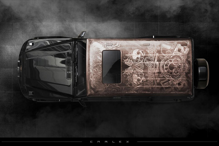 Steampunk là phong cách mang đậm giá trị của sự huyền bí và có phần hoang dại. Đáng chú ý là logo nhà độ Carlex Design to bản ở đầu xe