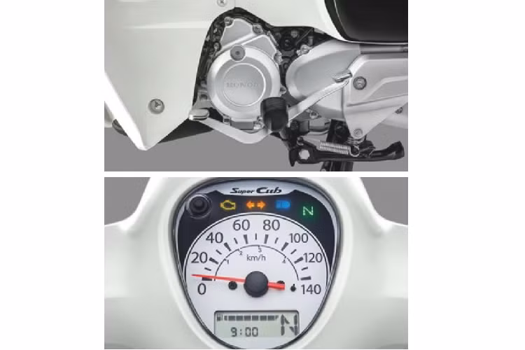 Thay đổi đầu tiên trên Honda Super Cub 2020 so với phiên bản trước chính là cân nặng của xe đã được điều chỉnh nhẹ hơn 3kg.