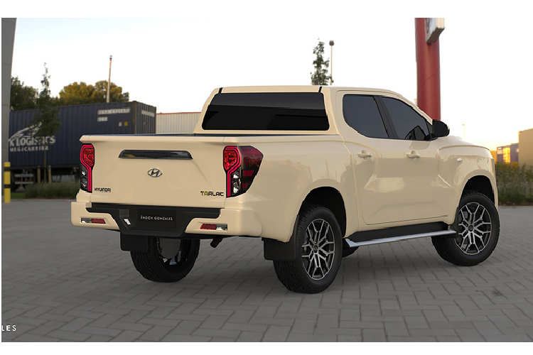 Theo đó, Hyundai Tarlac trên bảng vẽ được áp dụng phong cách thiết kế năng động đầy ấn tượng của hãng Hyundai hiện tại với nhiều chi tiết vay mượn từ các dòng xe Santa Fe và Palisade mới.