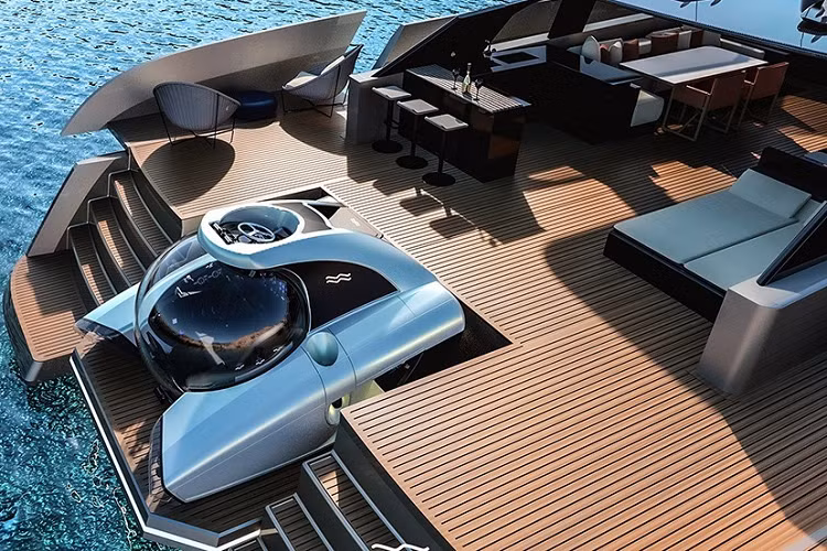 Nemo có thể lặn sâu 100 mét và có thể chạm tốc độ dưới nước khoảng 5,5 km/h, hoạt động tự lập trong 8 tiếng, và chở được 2 hành khách. Bên cạnh đó, phần bệ đỡ tàu ngầm Nemo có thể hạ xuống dưới nước, hoặc cũng có thể nâng lên và dùng làm sàn tắm nắng một cách tiện lợi.