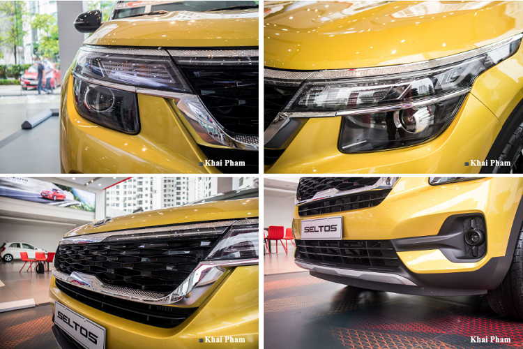 Kia Seltos Luxury 2020 sở hữu thiết kế không khác biệt quá nhiều so với bản full option. Xe có lưới tản nhiệt hình mũi hổ với phần viền bọc crom, bên trong sơn đen nổi bật. Hệ thống đèn pha/cos của biến thể này dạng Halogen Projector, dải LED định vị ban ngày là điểm nhấn. Hơn nữa, mẫu xe này vẫn được trang bị đèn sương mù, chi tiết quan trọng trong việc lựa chọn của người dùng.