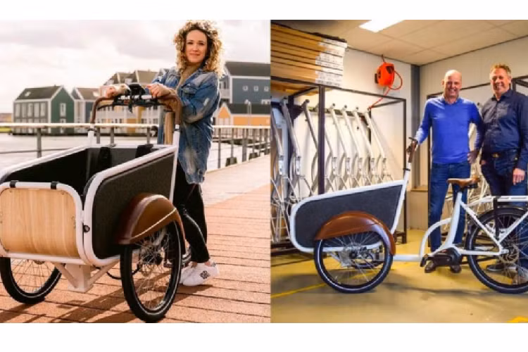 Thiết kế xe đạp điện 3 bánh gồm 2 bánh phía trước gắn với thùng xe và một bánh phía sau mang đến vẻ độc đáo, lạ mắt giống với thiết kế xích lô.