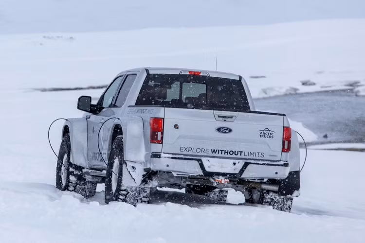 Mặc dù khả năng là mục tiêu cao cả hơn tính thẩm mỹ đối với Arctic Trucks, hai yếu tố này có lúc lại sánh đôi với nhau, và chiếc Ford F-150 AT44 địa hình là một minh chứng điển hình. Nó trông giống như một mãnh thú, sinh ra để chinh phục địa hình núi tuyết lạnh giá.
