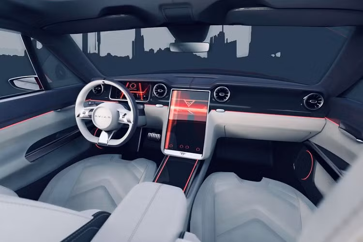 Nằm trên gầm bệ của Tesla Model S là các tấm thân xe bằng composite nhẹ mô phỏng thiết kế của Ford Mustang cổ điển.