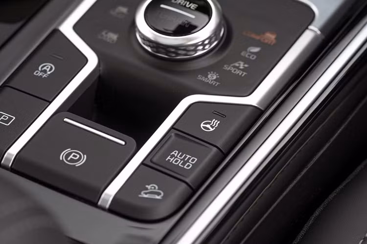 Màn hình giải trí trung tâm 10,25 inch cũng được nâng cấp, có chức năng định vị điểm sạc, tương thích Apple CarPlay và Android Auto. Hệ thống âm thanh vòm Bose 12 loa, hệ thống đèn trang trí nội thất Mood Lighting 64 màu và hệ thống viễn thông UVO Connect.