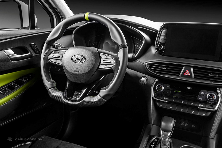 Hãng độ Carlex cũng làm mới nội thất. Khoang lái Urban Edition trông sang hơn hẳn với tông màu đen chủ đạo, ghế trước bọc da kết hợp với chất liệu cao cấp Alcantara.