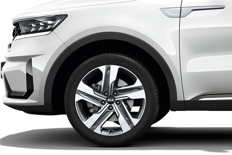 Ngoài ra, mẫu SUV 7 chỗ này còn có nắp capô "cơ bắp", nẹp thân xe bằng nhựa màu đen và điểm nhấn màu bạc trên chắn bùn trước cũng như cột C. Thân vỏ được thiết kế mượt mà, nóc dốc về phía sau, baga nóc và viền kính cửa sổ bằng kim loại tương tự Kia Telluride cũng là những điểm nhấn không thể bỏ qua của mẫu SUV Hàn Quốc.