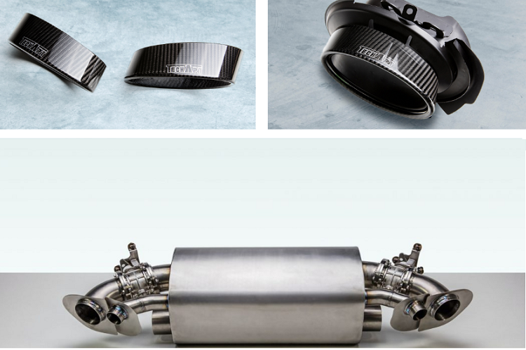 Với bộ nâng cấp ống xả TechArt cho Porsche 911, chiếc xe thể thao của Porsche sẽ có được âm thanh ấn tượng cũng như những pha “backfire” khi thả ga.