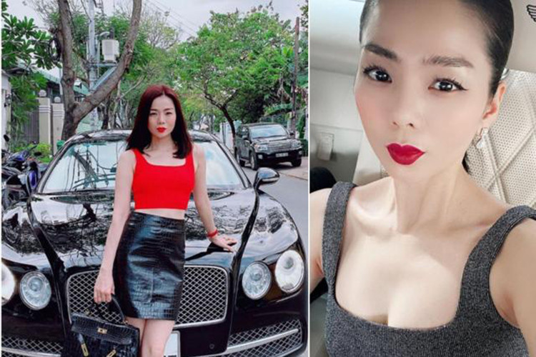 Bên trong khoang lái chiếc xe siêu sang Bentley Flying Spur V8 mà Lệ Quyên hay sử dụng có nội thất màu kem kết hợp màu đen cùng gỗ ốp cao cấp. Các tuỳ chọn bên trong khoang lái của chiếc Bentley Flying Spur V8 còn có "rạp hát" của Nami với 14 loa, công suất 1.100W.