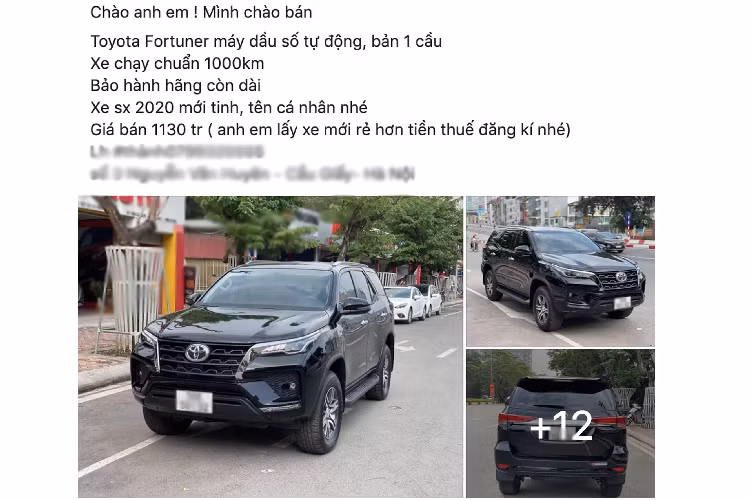 Chiếc Toyota Fortuner 2021 mới đầu tiên lên sàn xe cũ tại Việt Nam thuộc phiên bản máy dầu 1 cầu số tự động (2.4AT 4x2). Xe hiện tại chỉ lăn bánh khoảng 1.000km nên có thể gọi là xe chạy “lướt” như mới.