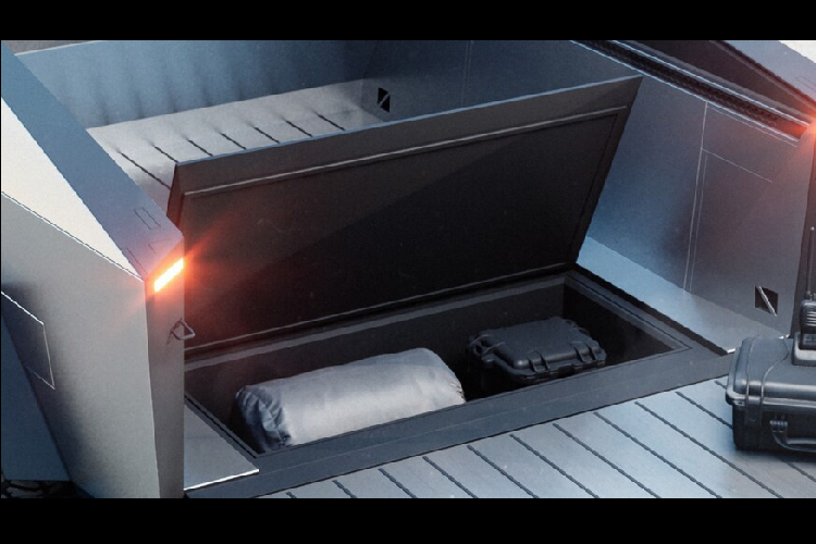 Ngoại thất của chiếc Cybertruck gần như không thể xuyên thủng với cấu tạo từ chất liệu thép không rỉ siêu cứng Ultra-Hard 30X Cold-Rolled. Cụ thể, hợp kim này giúp loại bỏ các vết nứt nhỏ cũng như sự ăn mòn lâu dài lên chiếc xe. Thiết kế khung vỏ chịu lực được bố trí lộ hẳn ở phần ngoại thất với bề mặt trơn nhẵn.