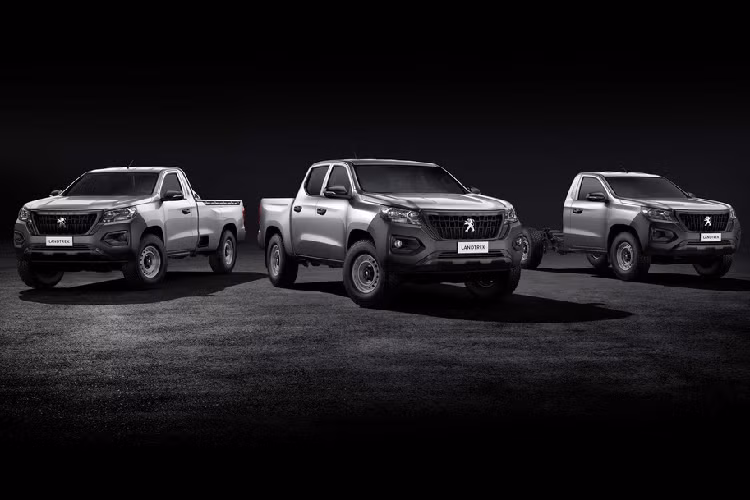 Chiếc Landtrek tuân theo ngôn ngữ thiết kế đặc trưng của Peugeot với 3 kiểu dáng khác nhau gồm cabin đơn, cabin đôi và cabin khung gầm (không có thùng hàng), với 2 phiên bản gồm Workhorse và Multipurpose.