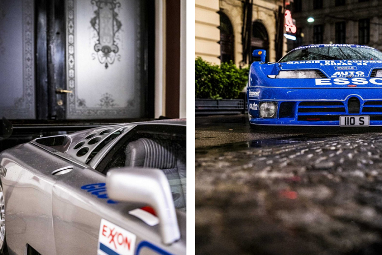 Hai chiếc Bugatti EB110 này cũng rất đặc biệt khi đó là hai chiếc EB110 bản đua duy nhất được sản xuất, một chiếc từng tham gia vào Le Mans 24h 1994 (EB110SS LM) và một chiếc được dùng để đua giải IMSA (EB110 Sport Competizione).