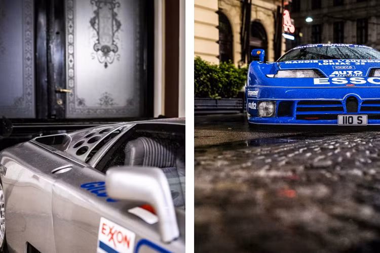 Hai chiếc Bugatti EB110 này cũng rất đặc biệt khi đó là hai chiếc EB110 bản đua duy nhất được sản xuất, một chiếc từng tham gia vào Le Mans 24h 1994 (EB110SS LM) và một chiếc được dùng để đua giải IMSA (EB110 Sport Competizione).