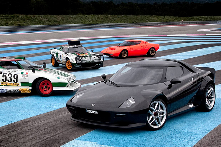 Lancia Stratos HF Stadale mới là phiên bản thương mại của mẫu xe đua Stratos HF. Xe vẫn giữ thiết kế đặc trưng của xe, đi cùng với đó là khối động cơ V6 Dino do Ferrari sản xuất. Khối động cơ này chỉ được cung cấp 500 đơn vị đến Lancia theo chỉ thị của Enzo Ferrari, vì thế chỉ có 492 chiếc Stratos, bao gồm cả xe đua lẫn xe thương mại được sản xuất.