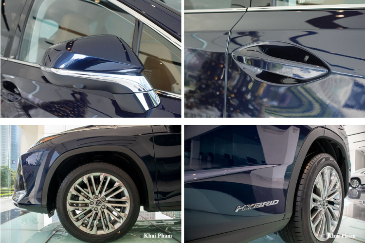 Phiên bản cao cấp nhất của dòng RX sở hữu kích thước chiều Dài x Rộng x Cao tương ứng là 4.890 x 1.895 x 1.685 (mm), chiều dài cơ sở 2.790 mm. Không chỉ sở hữu kích thước lớn, mẫu xe hơi mới này còn được trang trí nhiều đường gân nổi ở thân xe mang đến sự sang trọng và cá tính thể thao.