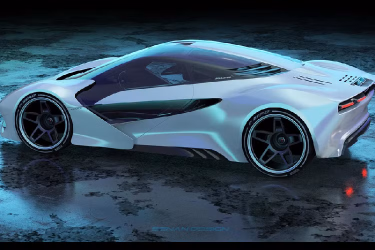 Bruce được trang bị hai cửa cắt kéo đặc trưng của McLaren, với một ô cửa kính nhỏ tương tự trên chiếc Senna. Đèn pha mỏng phía trước có thiết kế khác biệt so với những mẫu siêu xe McLaren hiện hành và tiền nhiệm, nhưng McLaren F1 ắt hẳn đã truyền cảm hứng cho thiết kế nắp khoang động cơ bằng kính chia đôi ở phía sau và hốc hút gió trên nóc xe.