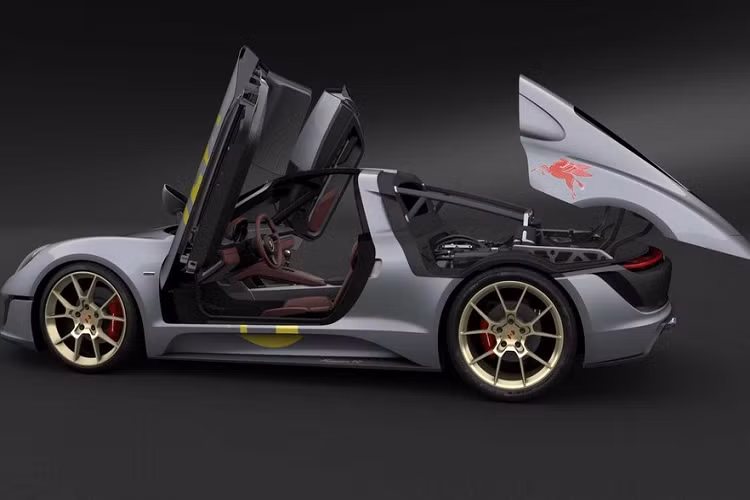 Mẫu 550 Coupe nguyên bản năm xưa chỉ có một động cơ 4 xi-lanh phẳng cỡ nhỏ trong khi Porsche hình dung phiên bản thời hiện đại của nó với “một động cơ 8 xi-lanh gào rú cực đã tai”. Không rõ liệu công ty Đức có phải đang ám chỉ động cơ hút khí tự nhiên V8 dung tích 4.6 lít, sản sinh 600 mã lực được lắp trong 918 Spyder hay là một động cơ sáng chế mới.