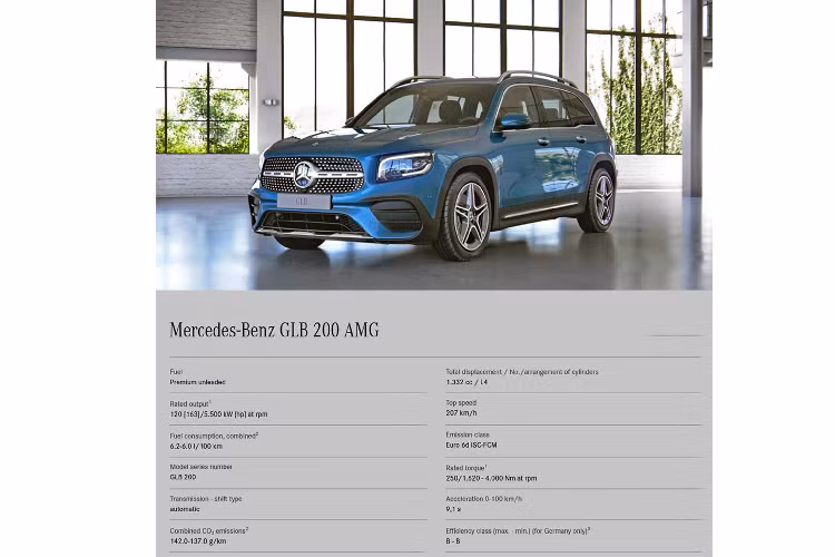 Theo nguồn thông tin từ đại lý, giá xe Mercedes-Benz GLB thêm option “AMG Line” tại Việt Nam sẽ bán ra nằm giữa mức giá của GLC 200 4Matic (2,039 tỷ đồng) và GLC 300 4Matic (2,399 tỷ đồng). Có thể khẳng định, GLB sẽ không có đối thủ cạnh tranh nếu so với các dòng xe trong dải sản phẩm của 3 thương hiệu: BMW, Lexus hay Audi.