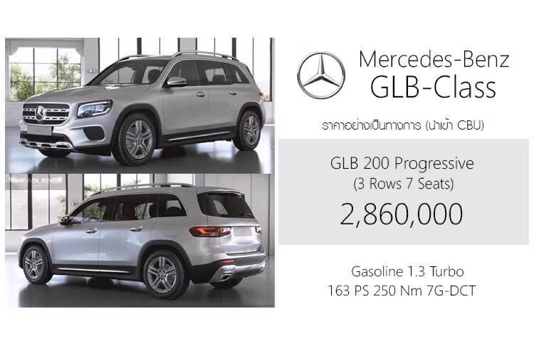 Sức mạnh được truyền xuống cầu trước (FWD) thông qua hộp số tự động ly hợp kép 7 cấp (7G DCT). Nhờ đó, chiếc crossover 7 chỗ có thể tăng tốc từ 0 – 100 km/h chỉ 9,1 giây, trước khi đạt tốc độ tối đa 207 km/h. Theo “Mẹc”, GLB 200 có mức tiêu thụ nhiên liệu kết hợp từ 6.0 – 6.2 L/100 km.