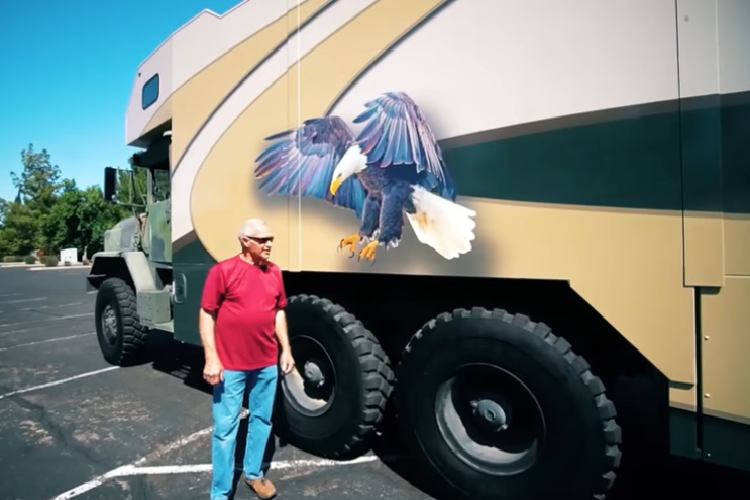 Nền tảng cơ bản của chiếc xe là một phương tiện quân sự 6x6 cũ được phân loại là BMY M923A2; hiểu một cách đơn giản là xe chuyên dụng chở quân 6 bánh của Mỹ. BMY có trang bị một động cơ dầu tăng áp Cummins dung tích 8.3 lít to lớn. Trong khi bản thân động cơ không hề được độ lại, Bob đã lựa chọn lắp đặt thêm một hệ thống điều hòa mà vốn không có sẵn trên chiếc xe quân sự.