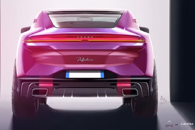 Trong khi đó, các bức ảnh phác thảo cho thấy phía sau xe có tới hai dải đèn toàn chiều rộng, bộ khuếch tán cỡ lớn và hệ thống ống xả kép hình chữ nhật. Phần thân dưới của xe được ốp nhựa để bảo vệ và gầm xe cao giúp Palladium có thể di chuyển linh hoạt ở nhiều loại địa hình.