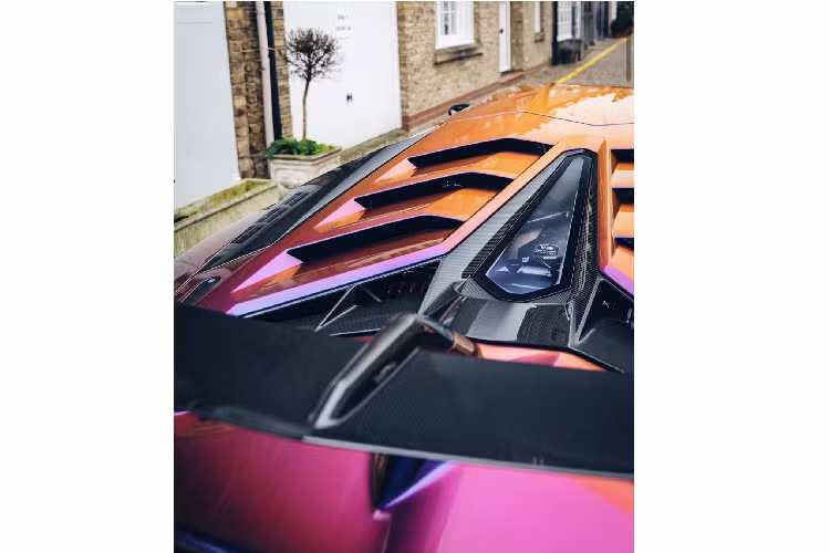 Theo ngài Fabio Meneghetti – người đứng đầu bộ phận Ad Personam, chủ nhân của chiếc xe sau khi tham quan nhà máy đã rất phân vân giữa hai màu cam hoặc tím cho chiếc SVJ của mình. Khi ấy, ngài Fabio đã đưa ra một ý tưởng về việc kết hợp cả hai màu sắc này lên chiếc xe và đã nhanh chóng nhận được sự chấp thuận của vị chủ nhân.