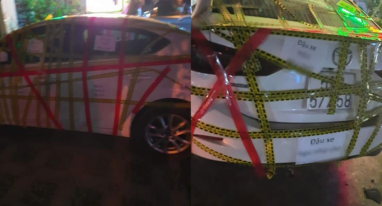 Chu xe Mazda3 bi dan bang dinh nhu 