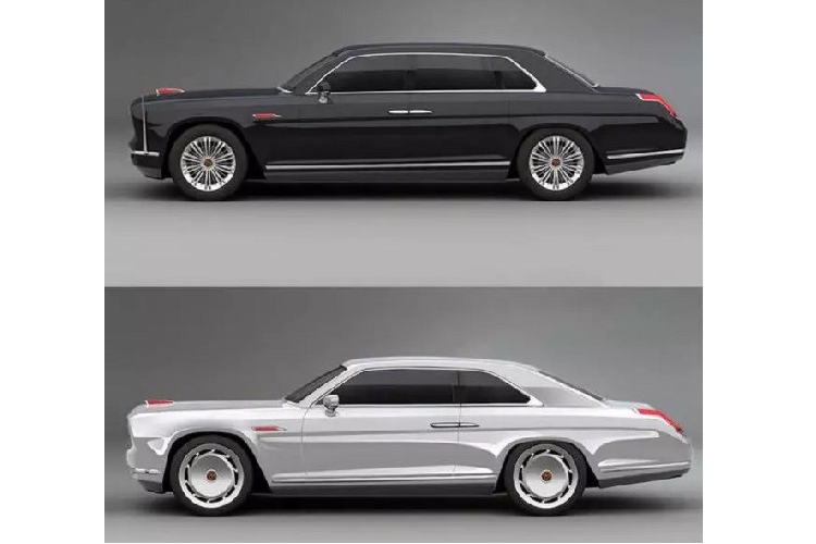 Bao quanh phần thân vỏ của Hồng Kỳ L4 là nẹp mạ crôm, mang đến vẻ sang trọng cho mẫu ô tô Trung Quốc này. Riêng phần thân xe được thiết kế mượt mà với cửa gợi mở ngược giống xe Rolls-Royce. Thêm vào đó là chi tiết trang trí màu đỏ ở chắn bùn trước và bộ vành la-zăng có nhiều thiết kế khác nhau.