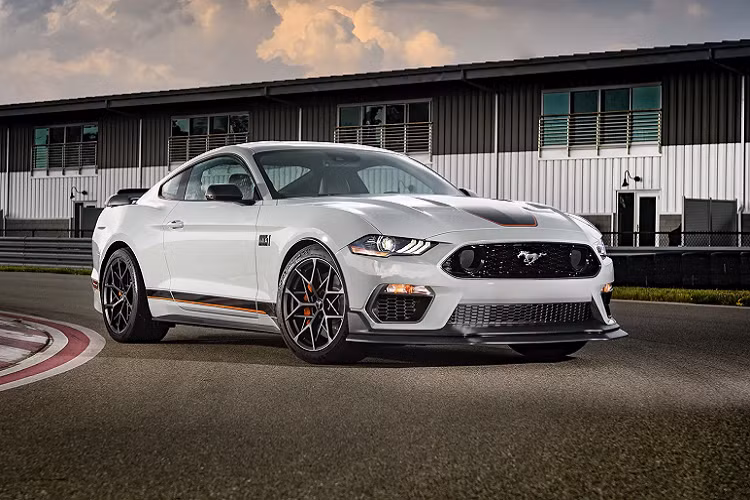 Để cải thiện khả năng lái và xử lý, Mach 1 được trang bị tiêu chuẩn hệ thống treo sử dụng giảm chấn từ trường MagneRide, bộ trợ lực phanh lấy từ Mustang GT bản “Performance Pack Level 2”, lốp Michelin PS4, khung phụ phía sau lấy từ Shelby GT500…